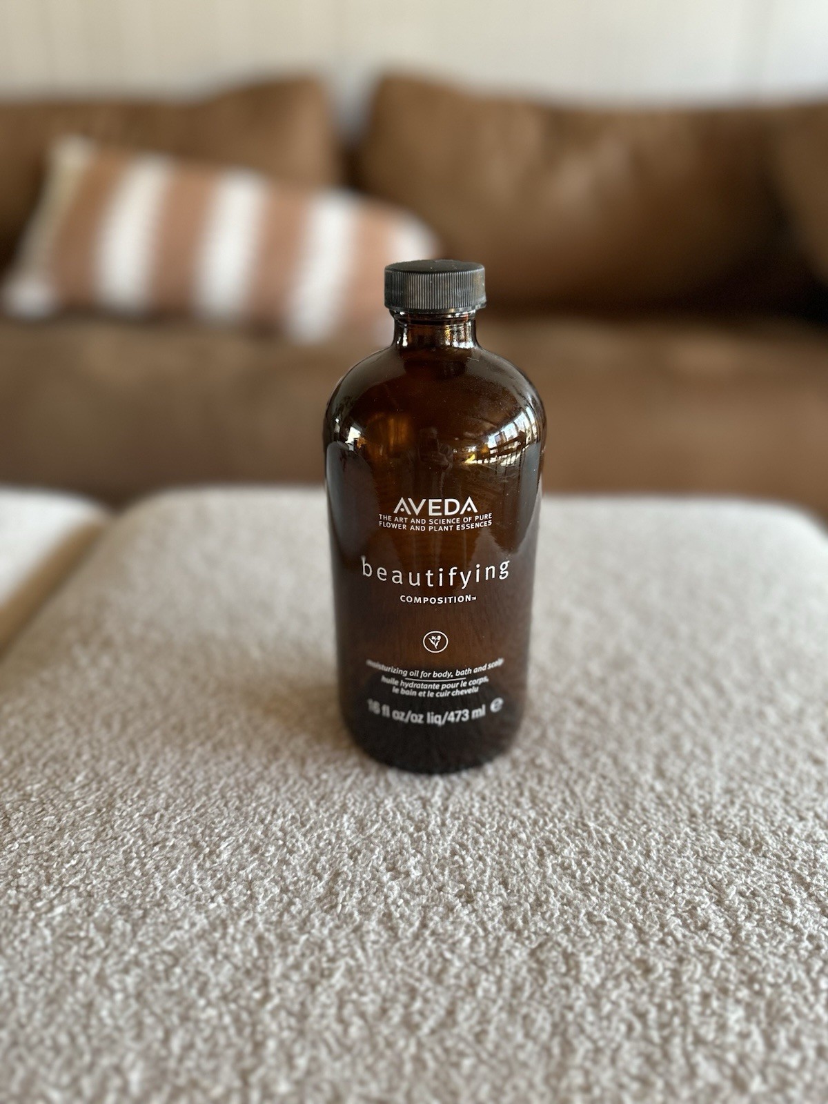 Aveda beautifying composition oil Brown Glass Bottle Empty