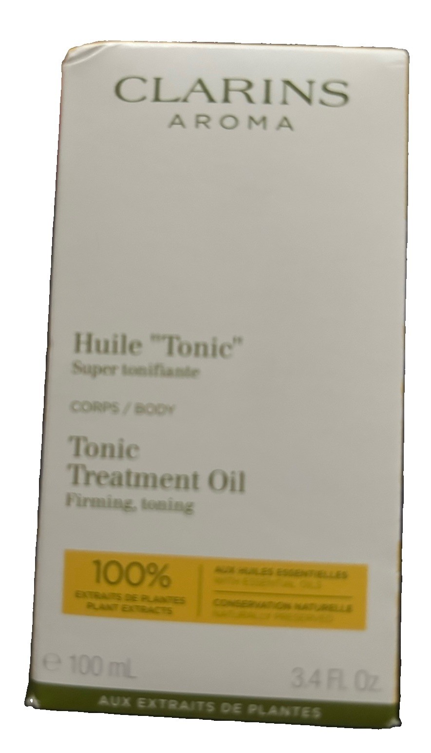 Clarins Aroma Tonic Treatment Oil 3.4 fl oz Geranium, Hazelnut Seed Oil
