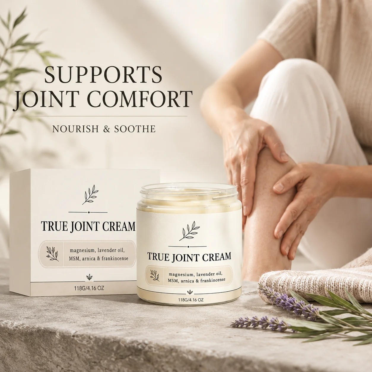 1 PACK Organics True Joint Cream Moisturizing Massage Cream for Body Joints US