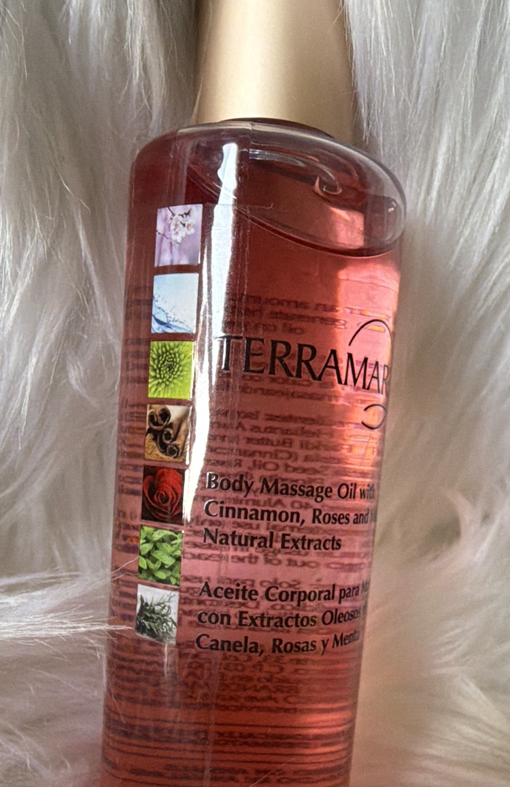 Terramar Massage Oil Paraben-Free Cinnamon Rose Mint Scent 4.06 fl oz