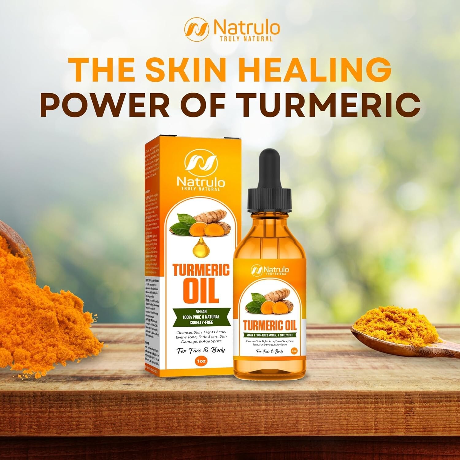 Turmeric Oil – Dark Spot Facial Serum for Face & Body – Natural Skin Brighten…