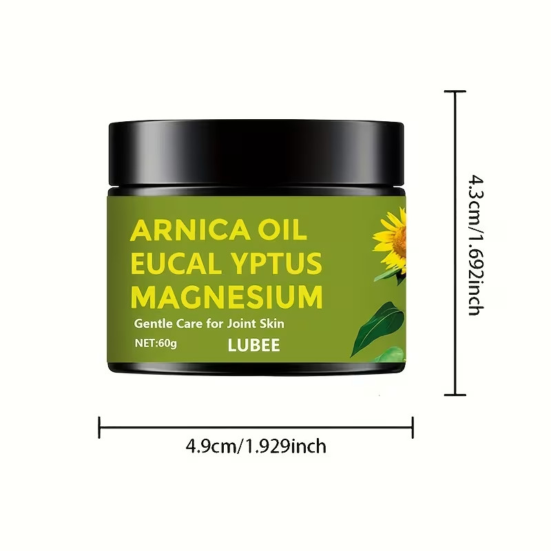 Arnica Oil, Calendula Oil, Magnesium Body Joint Massage Gel 60 Gr (2.11Oz)