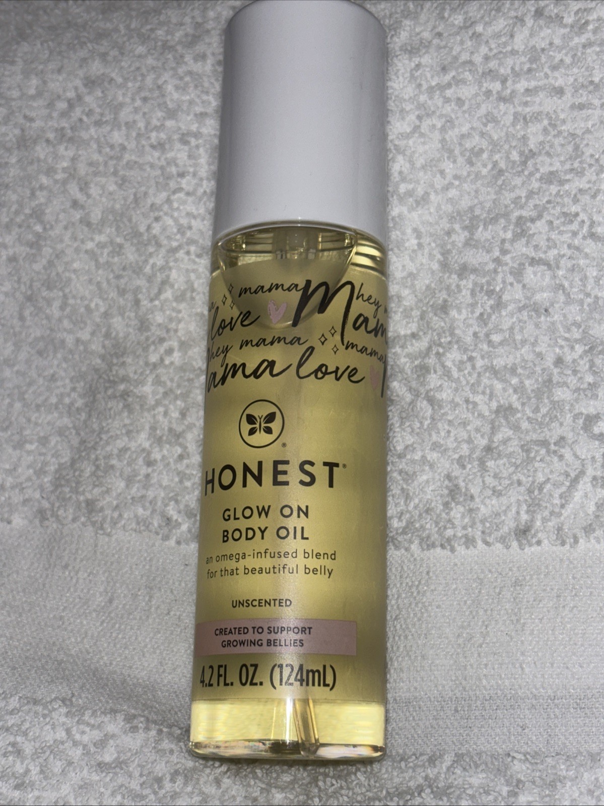 Honest Glow On Body Oil, Unscented, 4.2 fl oz (124 ml) NEW