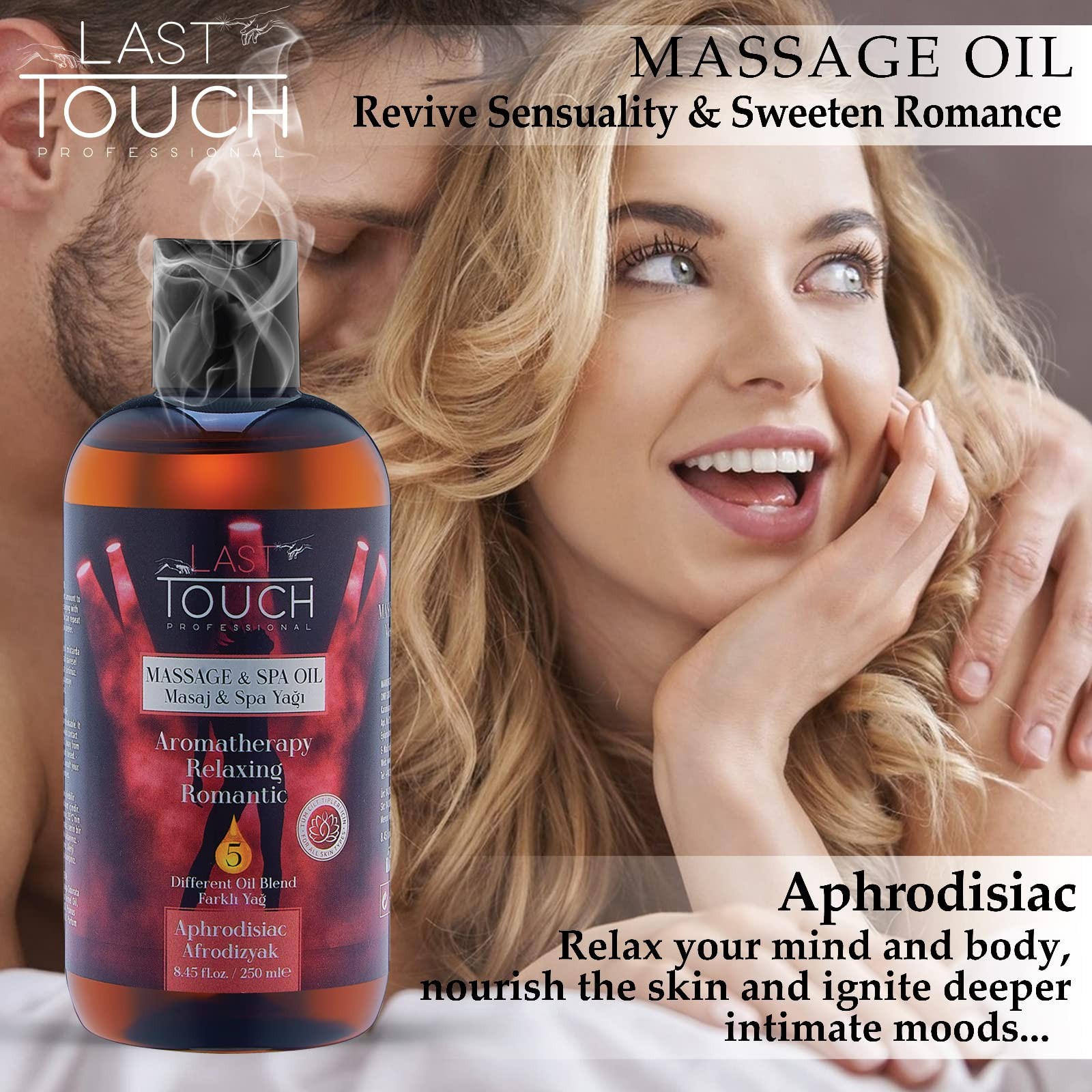 Aphrodisiac Massage Oil for Couples – 8.45 Fl Oz (Pack of 1),