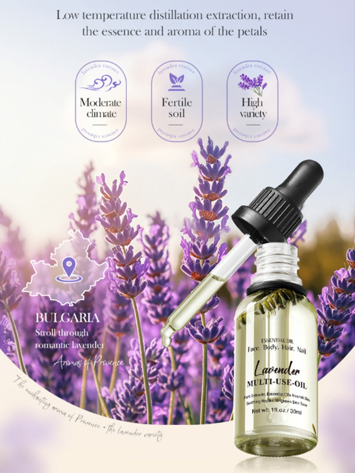 1Pcs For Face&Body&Hair&Nail Massage Oil Lavender Essential Oil Moisturizing