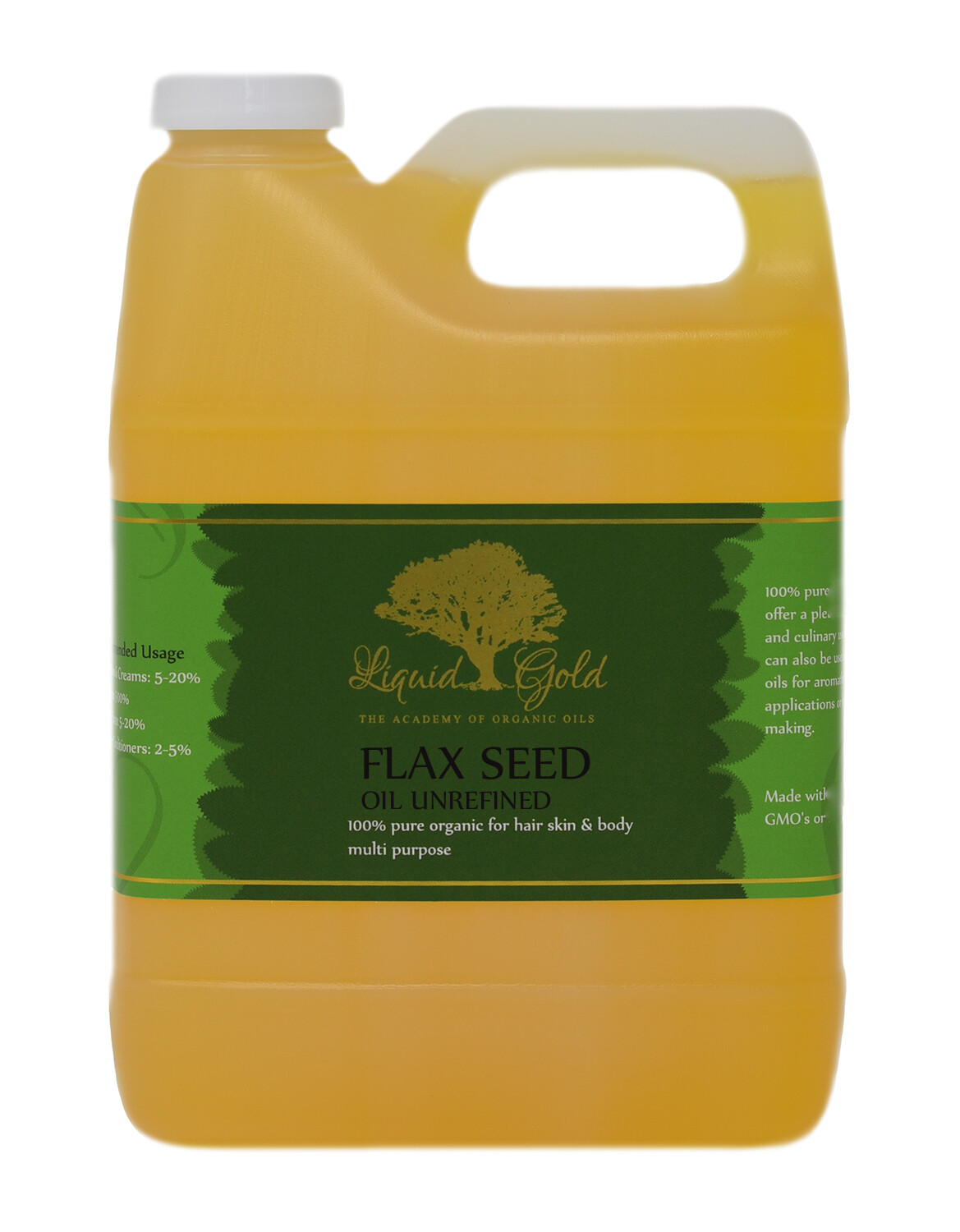 Liquid Gold Premium Flaxseed Oil Pure & Organic for Skin Hair and Health 32 oz