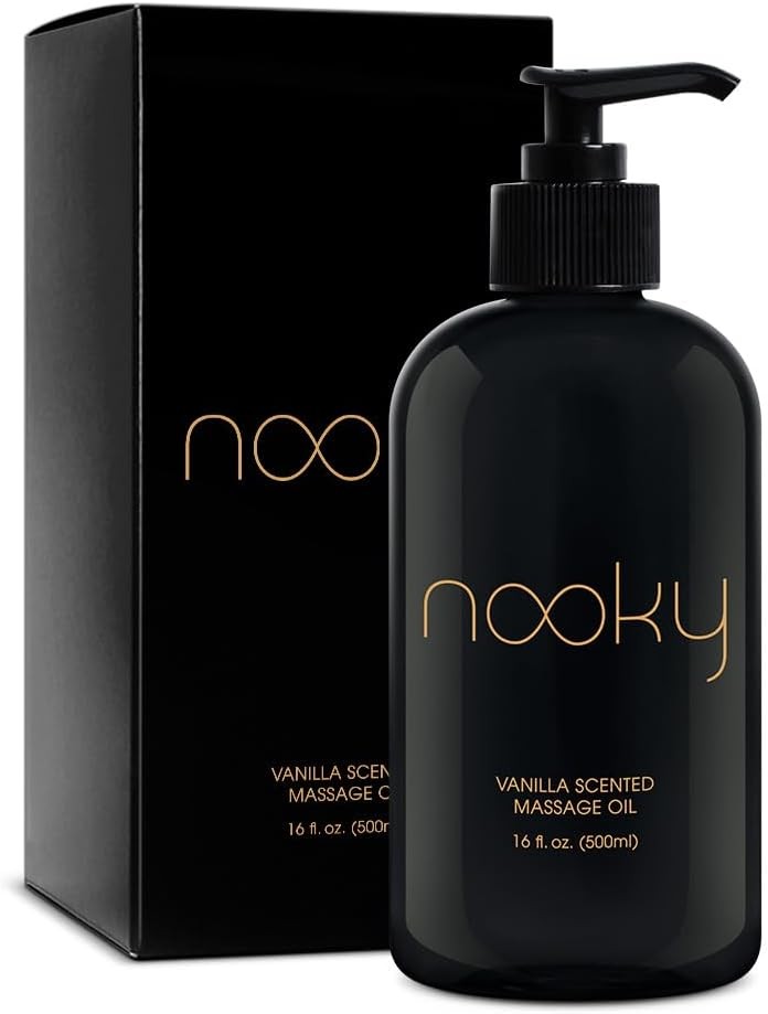 Nooky Vanilla Massage Oil Fractionated Coconut Oil 16oz