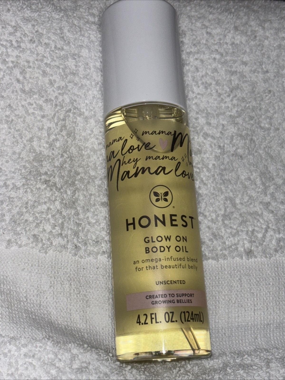 Honest Glow On Body Oil, Unscented, 4.2 fl oz (124 ml) NEW