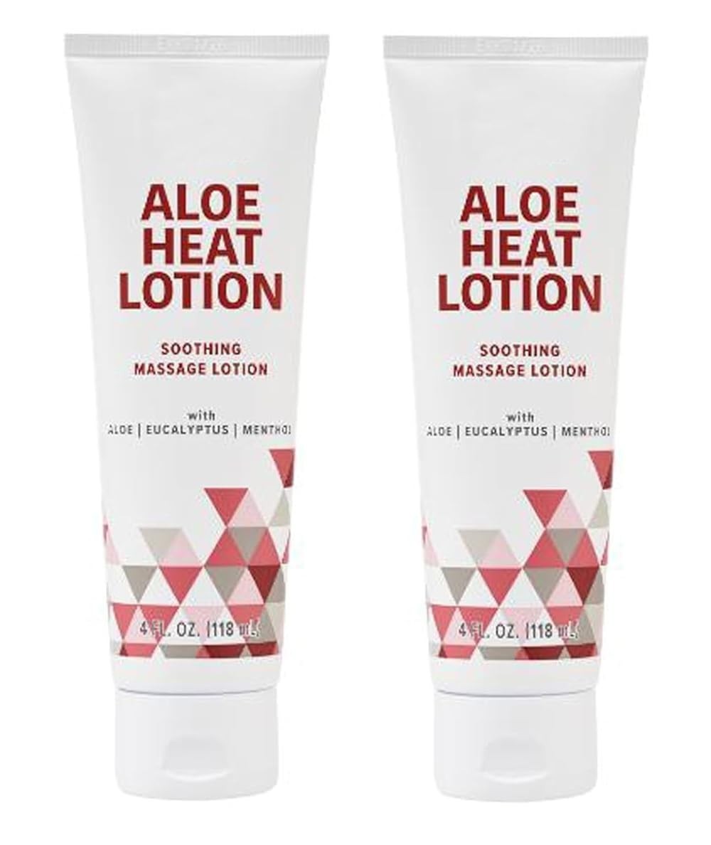 Aloe Heat Massage Lotion with Eucalyptus & Menthol, Soothing Relief 118ml x2 Duo