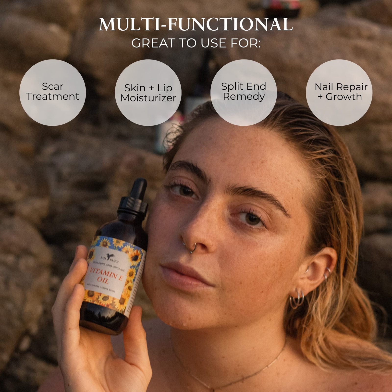 Organic Vitamin E Oil, Moisturizer for Skin, Face, Body, Nails and Hair, Mult…