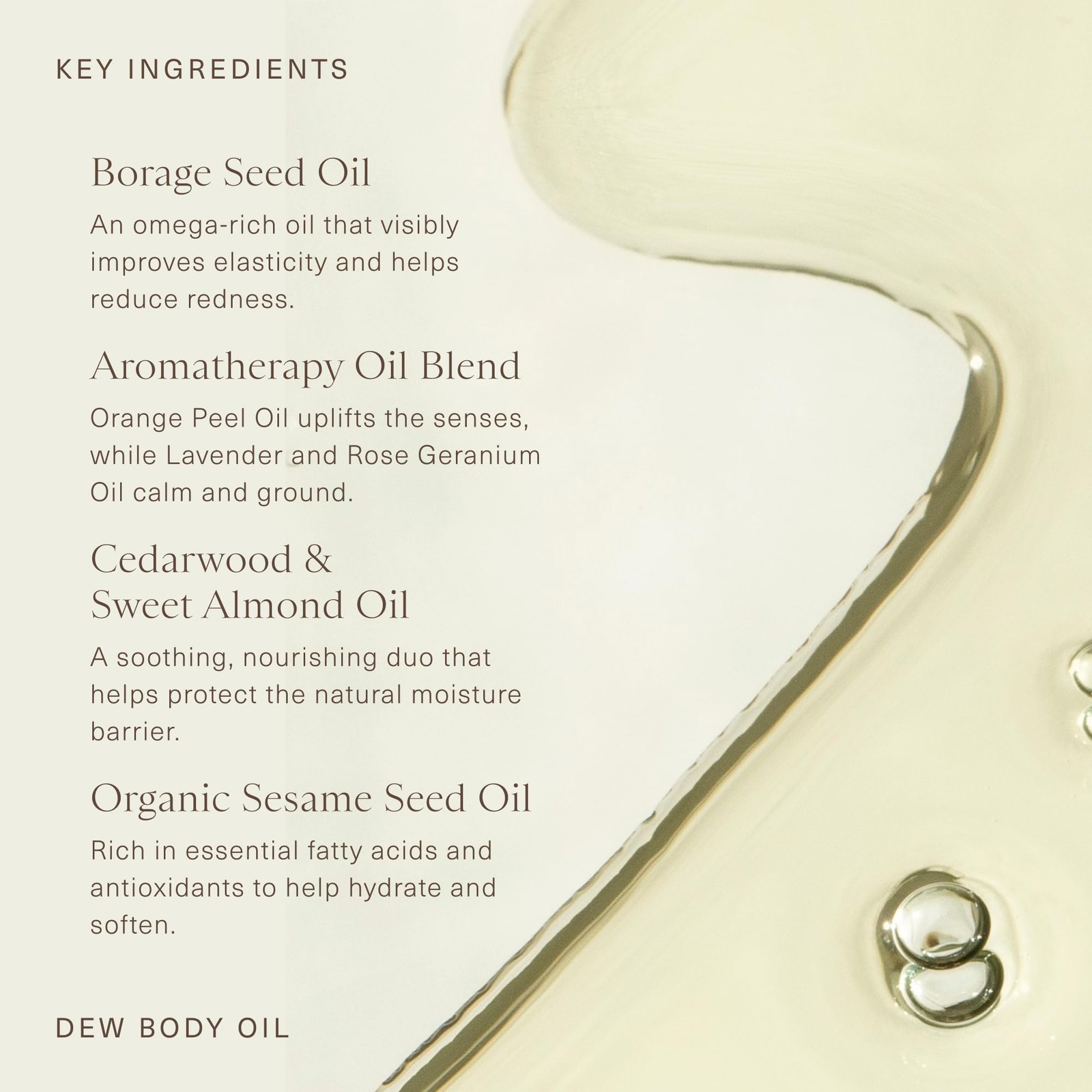 Dew Body Oil, Hydrating Dry Body Oil for , Fast-Absorbing, Non-Greasy Finish,…