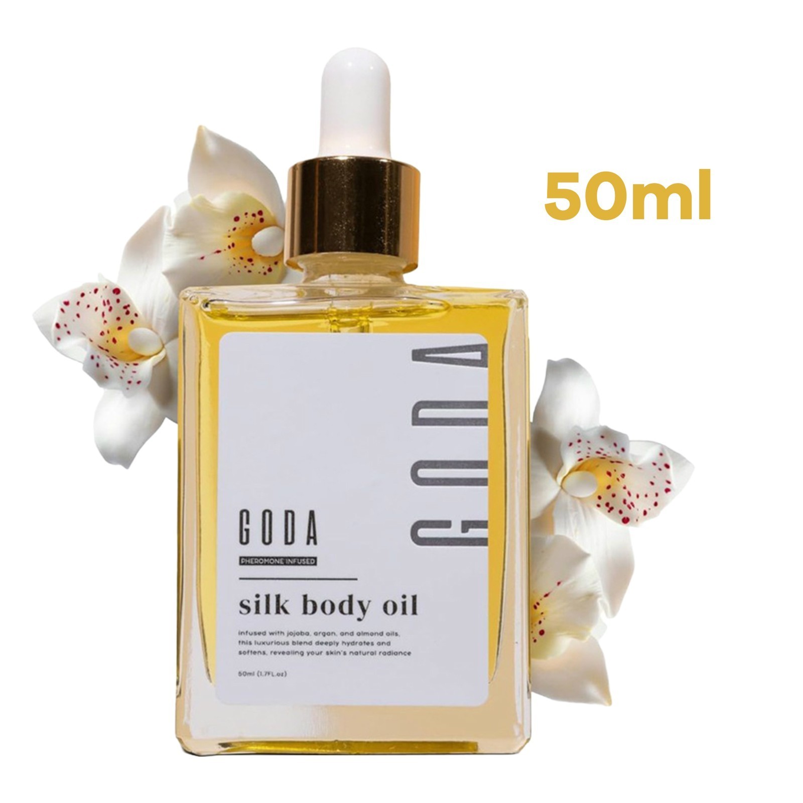 GODA Silk Body Oil Women Firming Anti Aging Moisturizer Formula Shower Oil 1.7oz