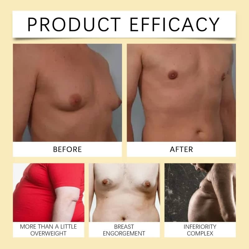 Men’s Chest Fat Accumulation Firming Pectoral Contours Gentle Breast Care Oil