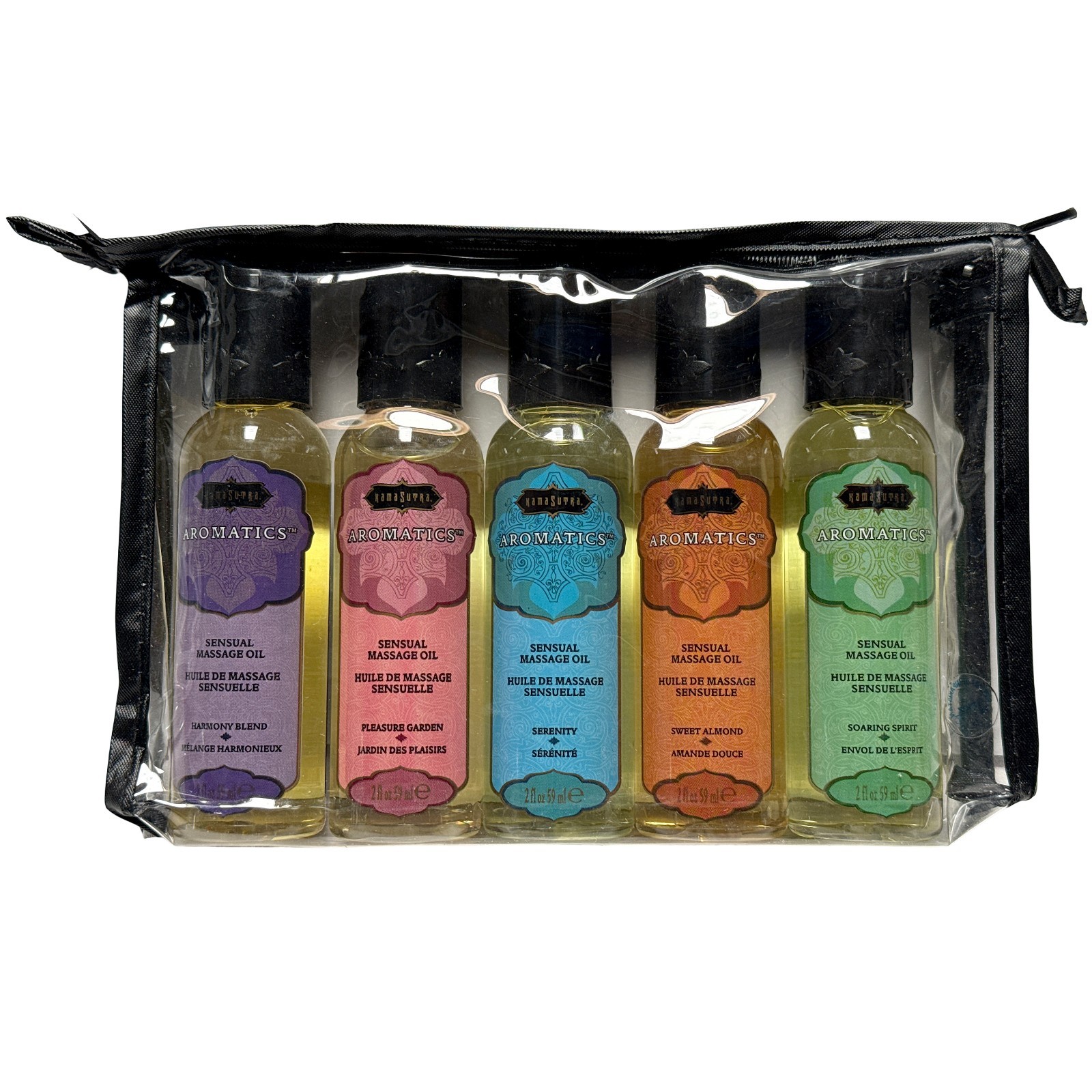 KAMA SUTRA Aromatics Tranquility Massage Oils Set- 5 Bottles 2oz ea NEW