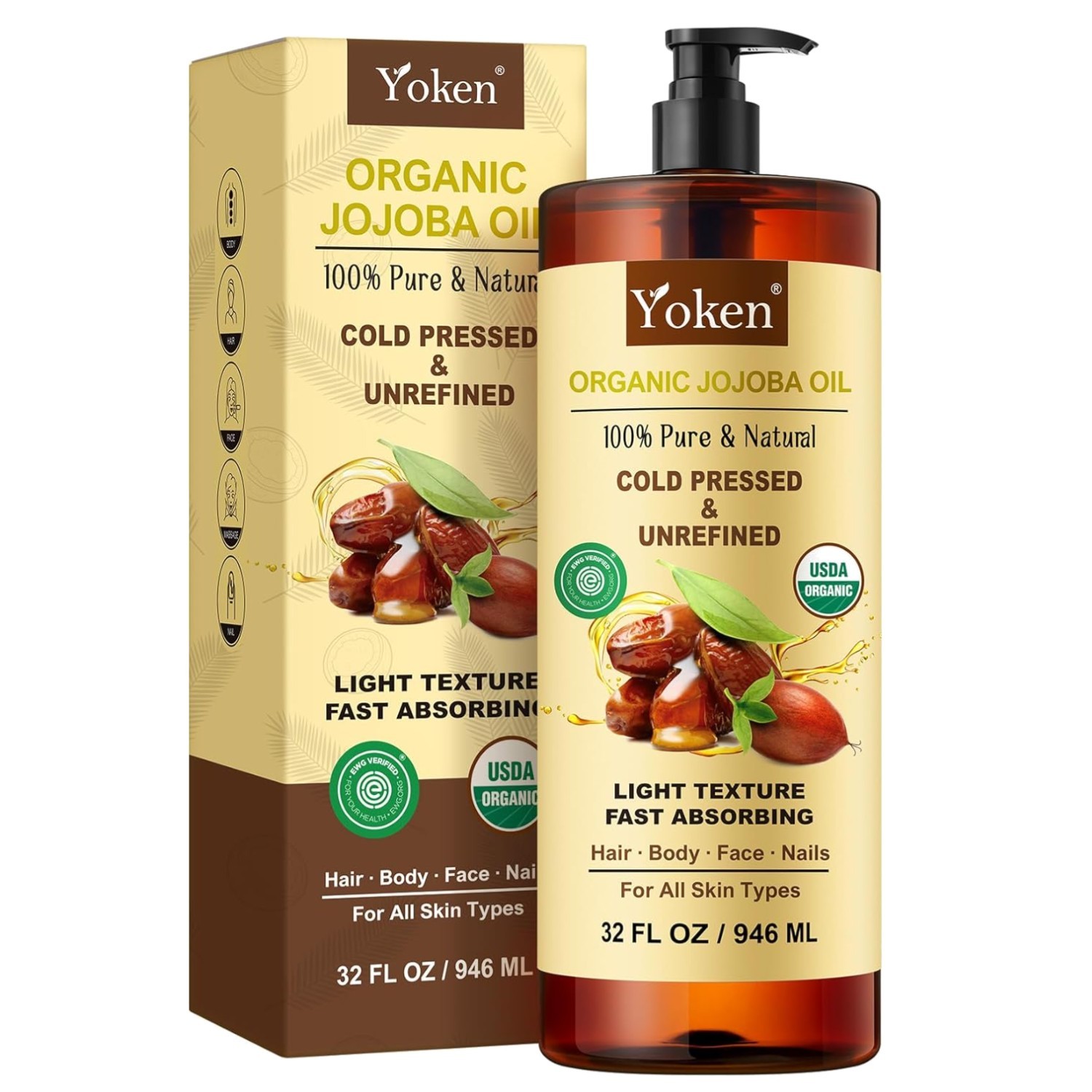 Gentle Jojoba Oil for Sensitive Skin 32oz