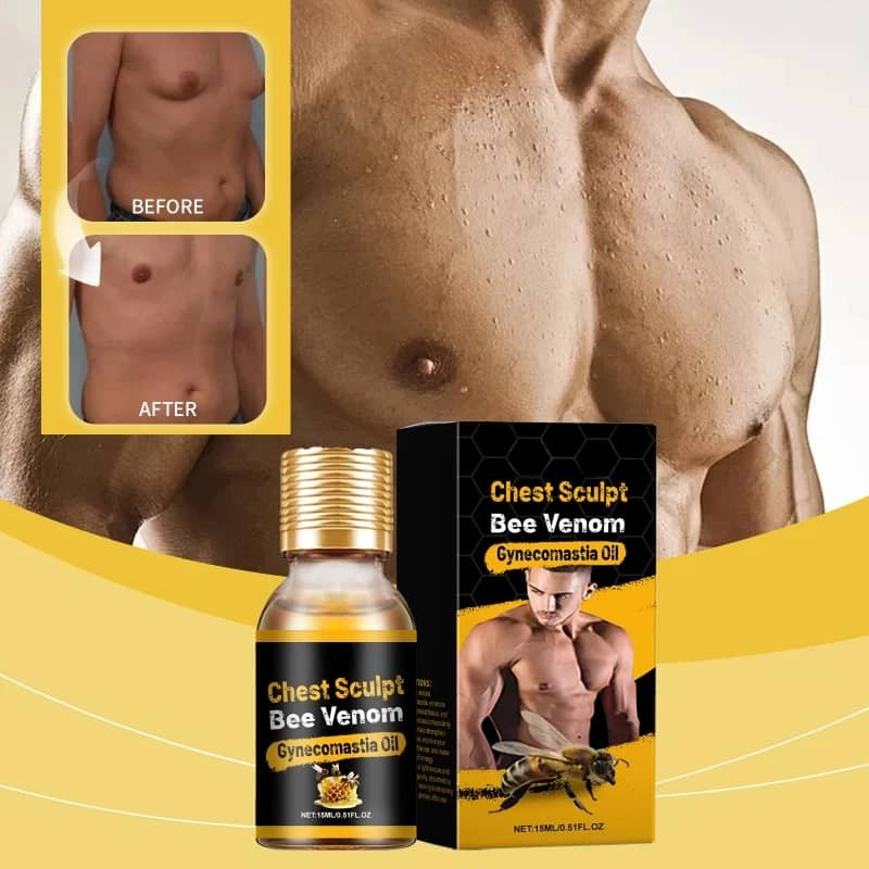 Men’s Chest Fat Accumulation Firming Pectoral Contours Gentle Breast Care Oil