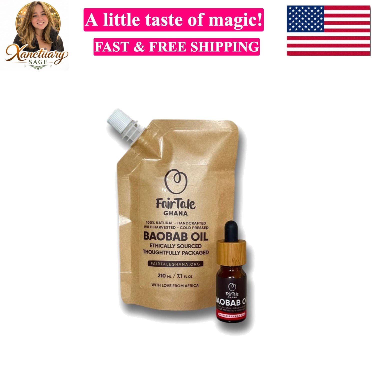 Baobab Oil 7.1 fl oz | 210 ml – 100% Natural, Unrefined Cold‑Pressed Face, Bo…
