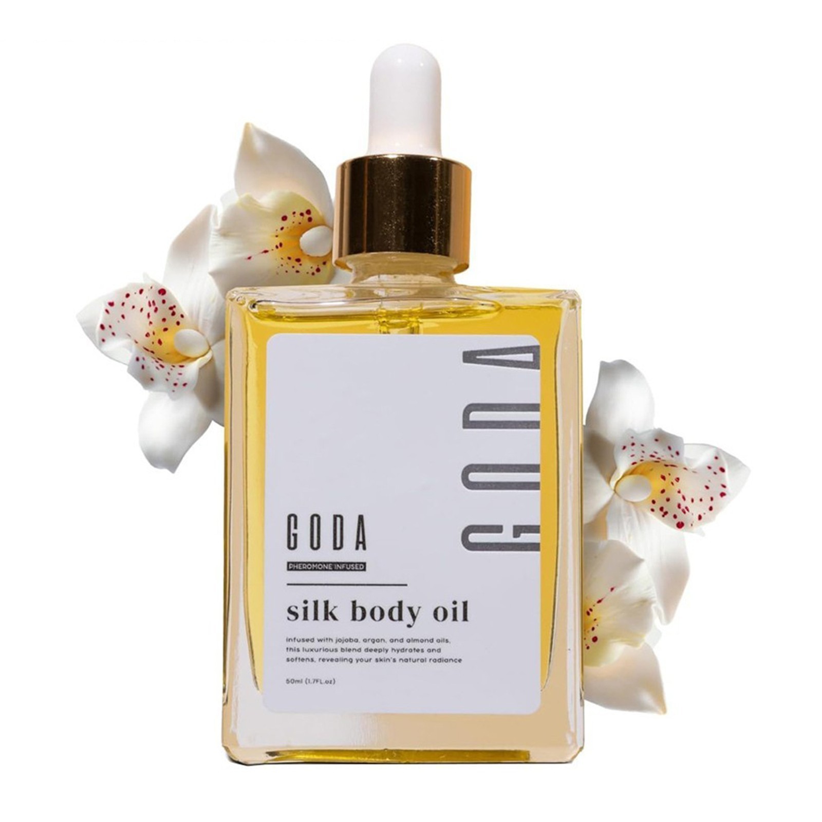 GODA Silk Body Oil Women Firming Anti Aging Moisturizer Formula Shower Oil 1.7oz