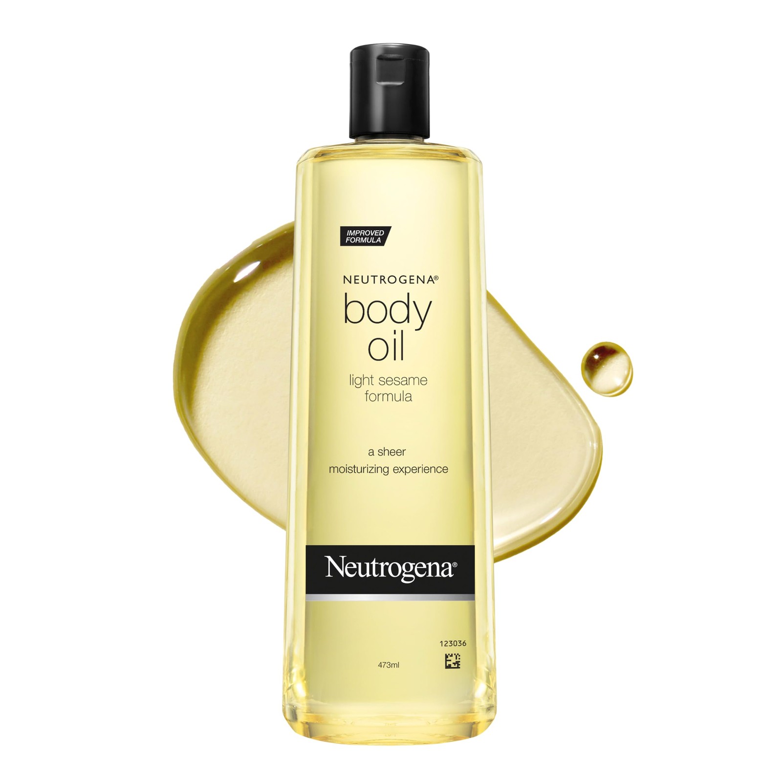 Neutrogena Body Oil Light Sesame Formula, 16 fl 16 Fl Oz (Pack of 1), WHITE
