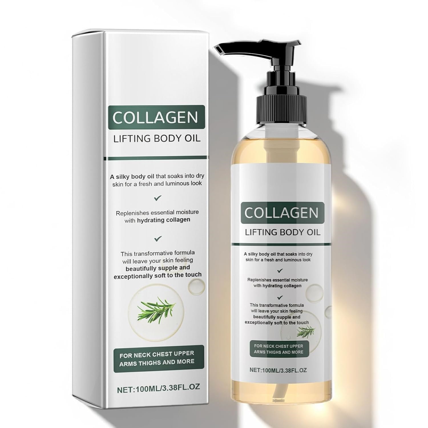 100ml Collagen Lifting Body Oil Firming Anti Aging Wrinkles Scars & Stretch Mark