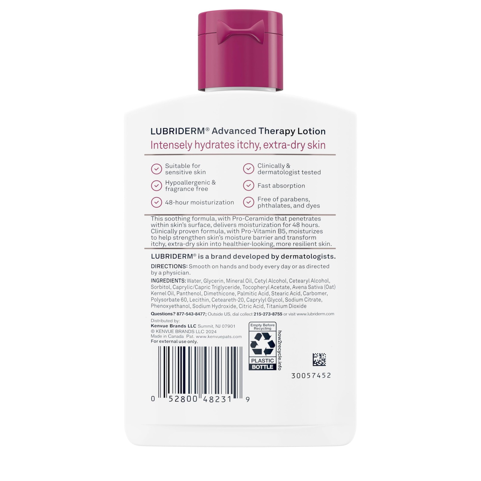 Lubriderm Advanced Therapy Fragrance-Free Moisturizing 6 Fl Oz (Pack of 1)
