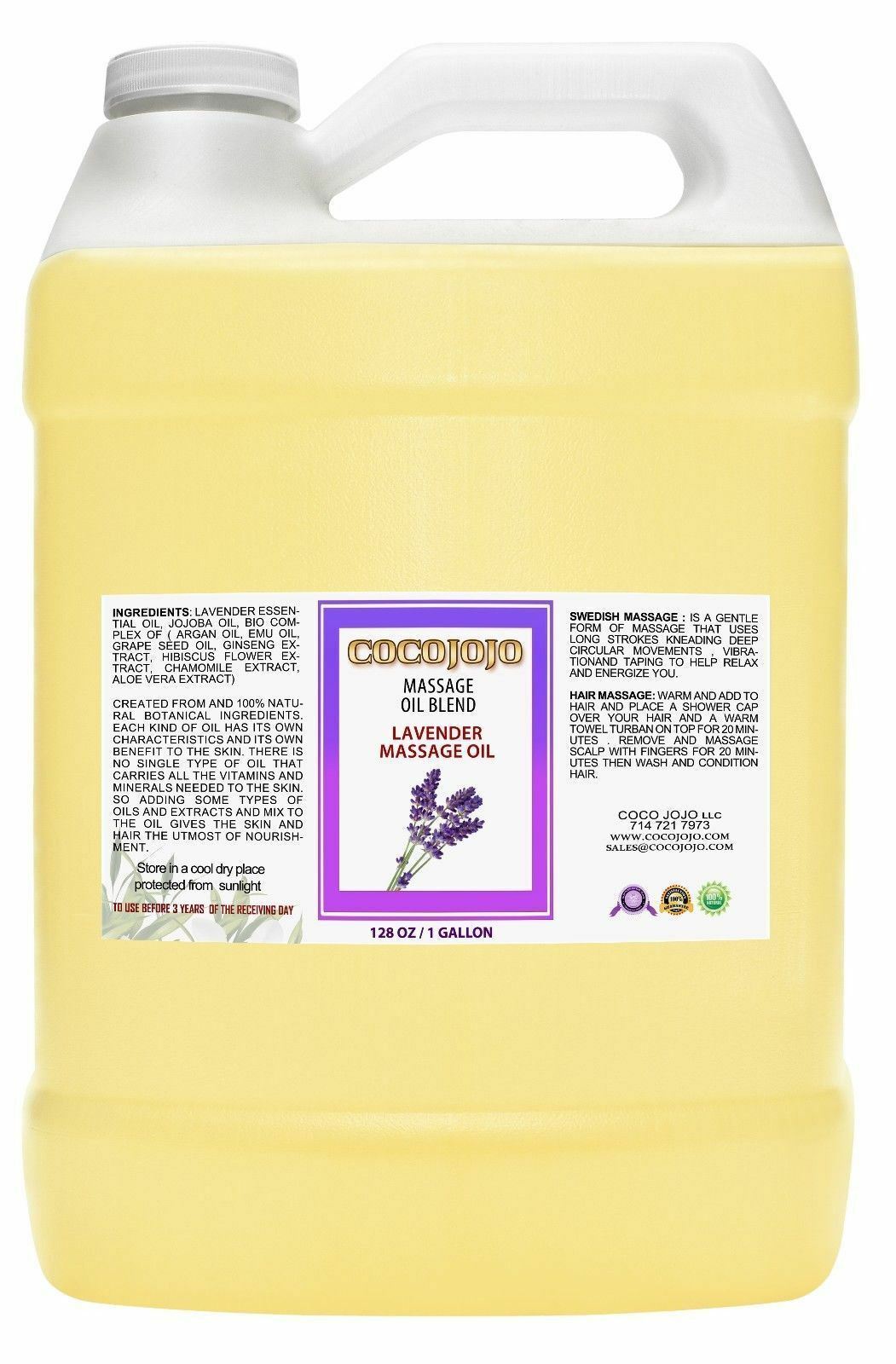Lavender Essential Oil Blend LAVENDER MASSAGE OIL Aromatherapy Stress Relief