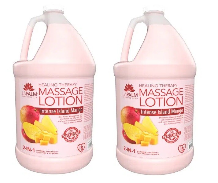 LA PALM Healing Therapy Massage Lotion – Intense Island Mango – 2 gallon