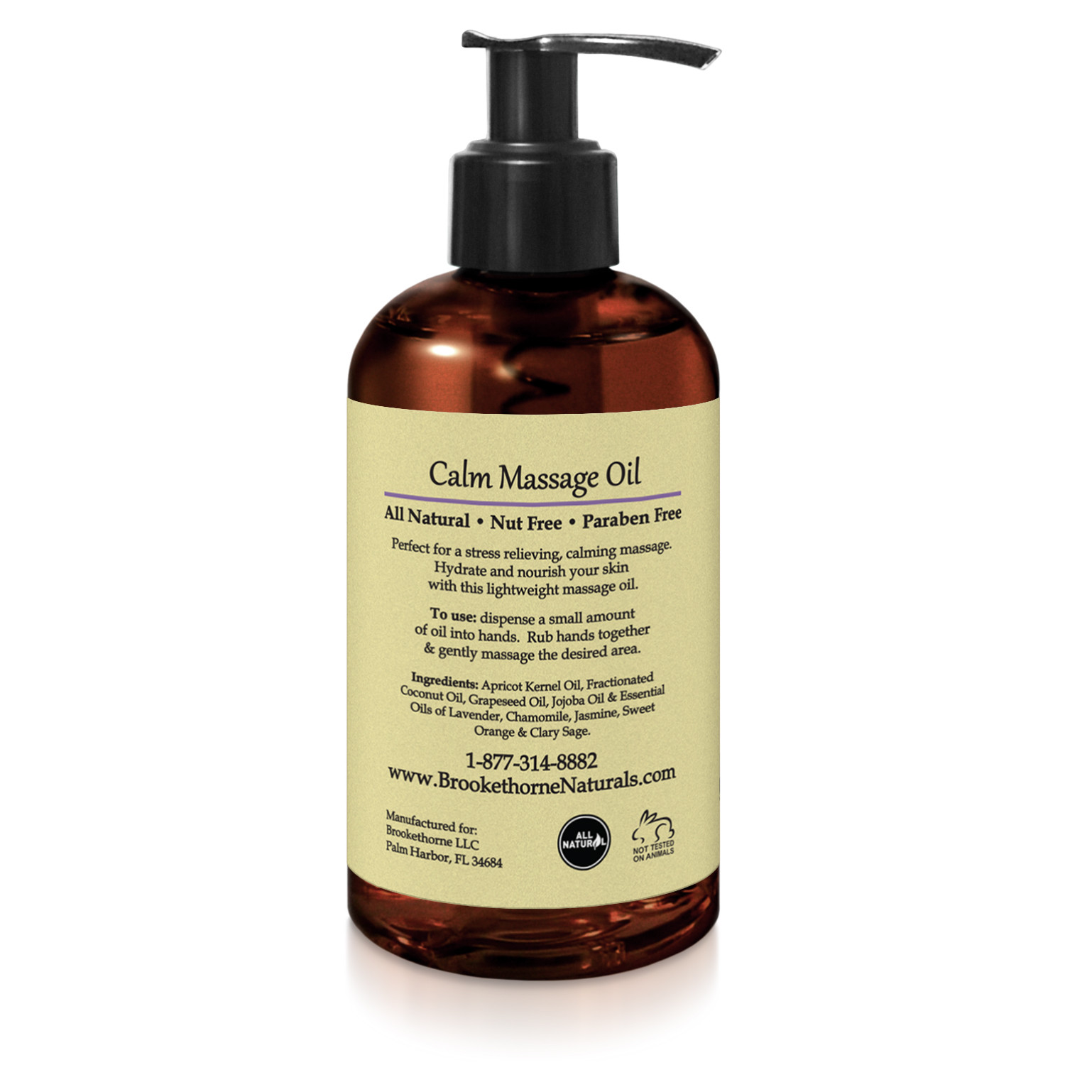 Calm Therapeutic Massage Oil – with Lavender & Chamomile Essential Oils