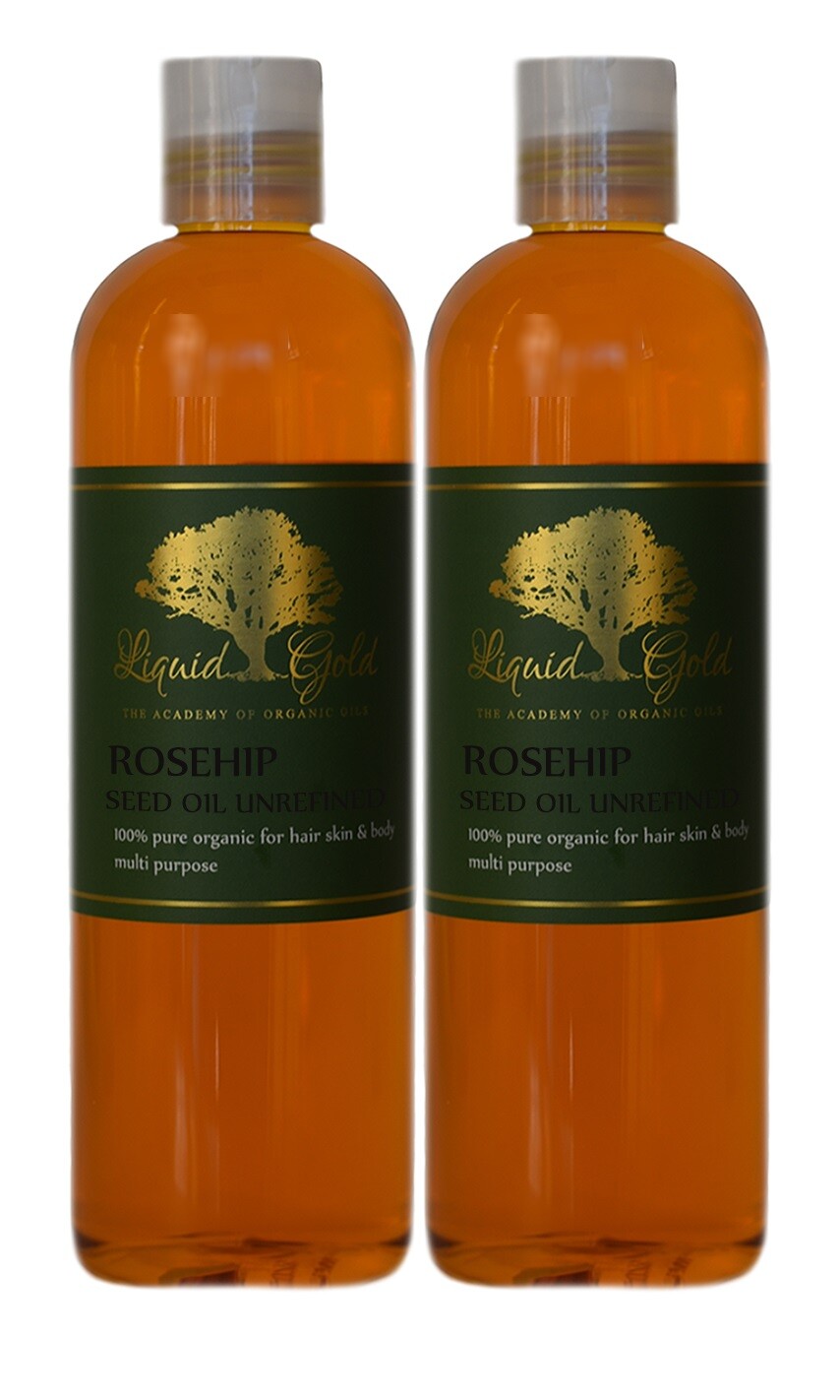 Liquid Gold Rosehip Seed Oil Unrefined Pure & Organic for Skin Hair and Health