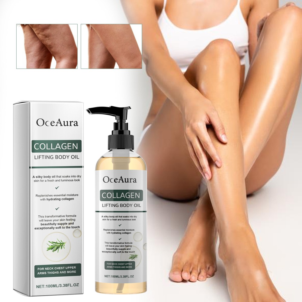 Hydrating Collagen Lifting Body Oil Anti-Aging Moisturizing for Crepey Skin Care