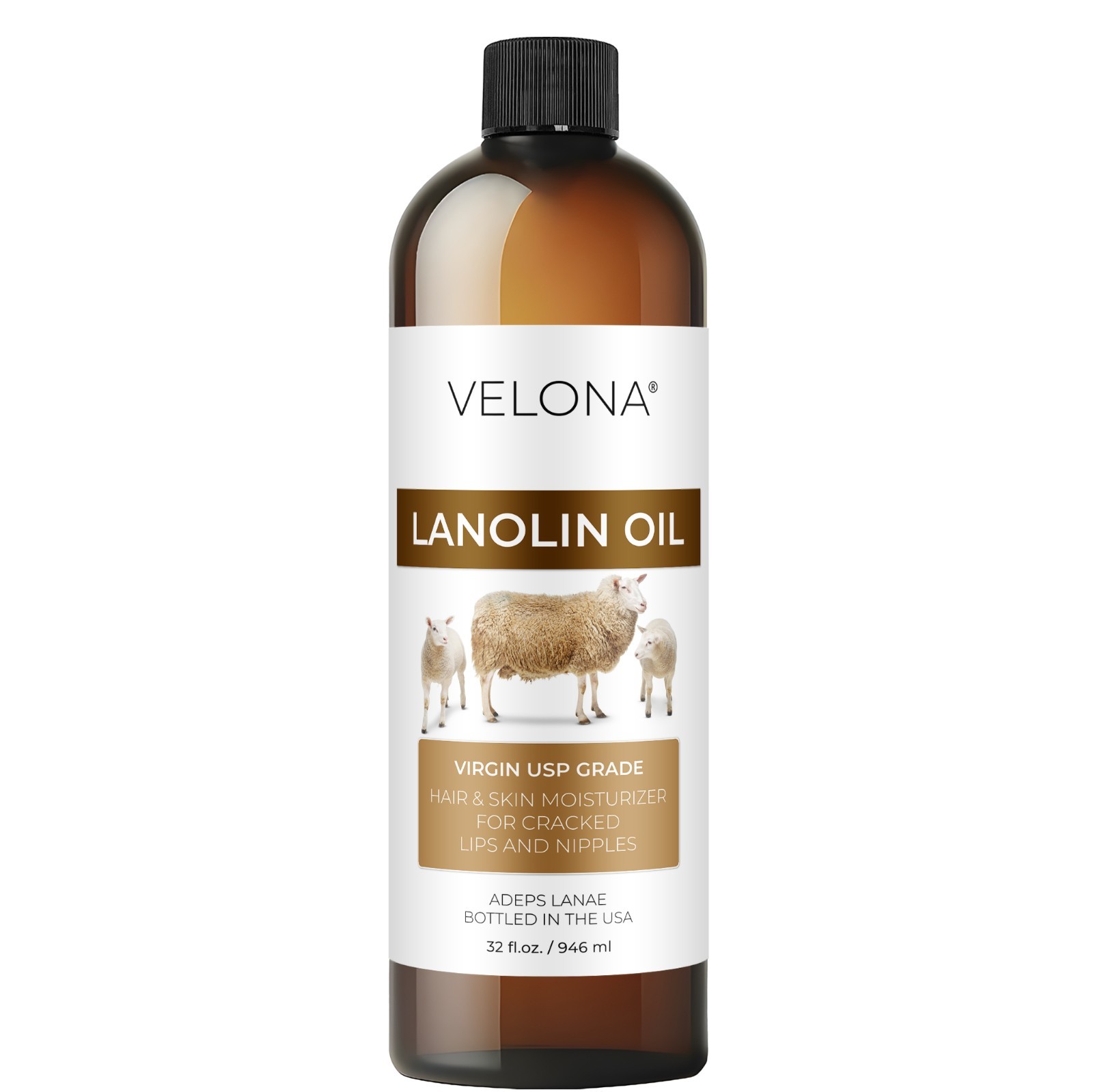 Lanolin Oil USP Grade By Velona 2oz-7lb Refined Cold pressed Skin, Hair, Body