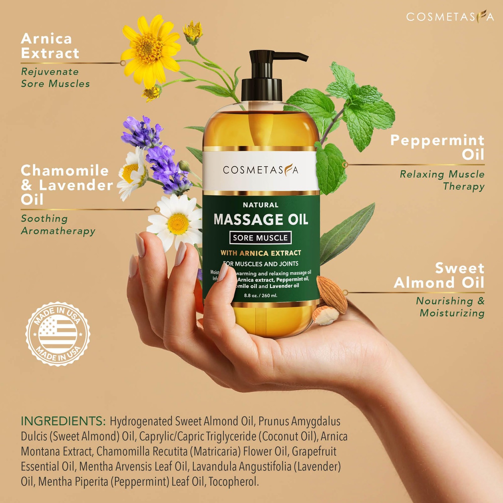 Cosmetasa Massage Oil Spa Gift Set For Lavender Warming Roller Ball Thumb Hot