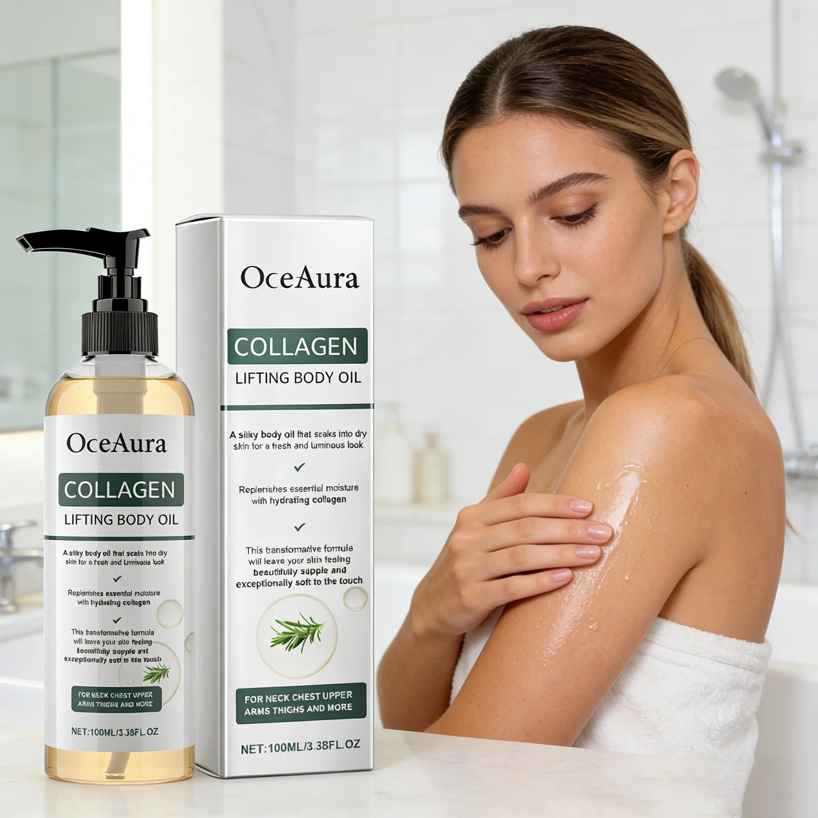 Collagen Lifting Body Oil Firming Anti Aging Wrinkles Scars & Stretch Mark