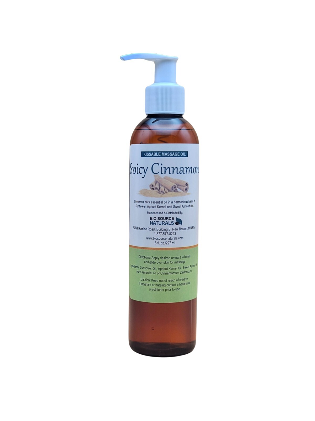 Spicy Cinnamon Flavor KISSABLE Massage Oil 8 fl oz (227ml)