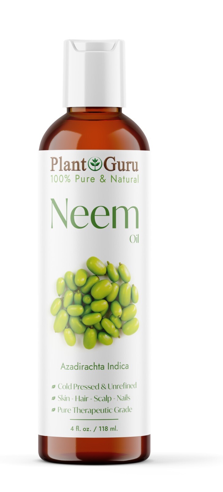 Neem Oil 4 oz. Cold Pressed 100% Pure Natural Unrefined Virgin