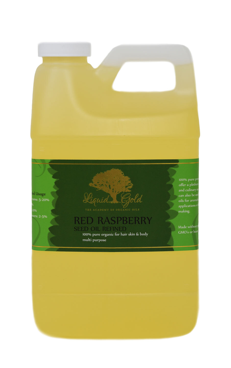 64 oz Liquid Gold Red Raspberry Seed Oil Refined Organic Skin Hair and Health