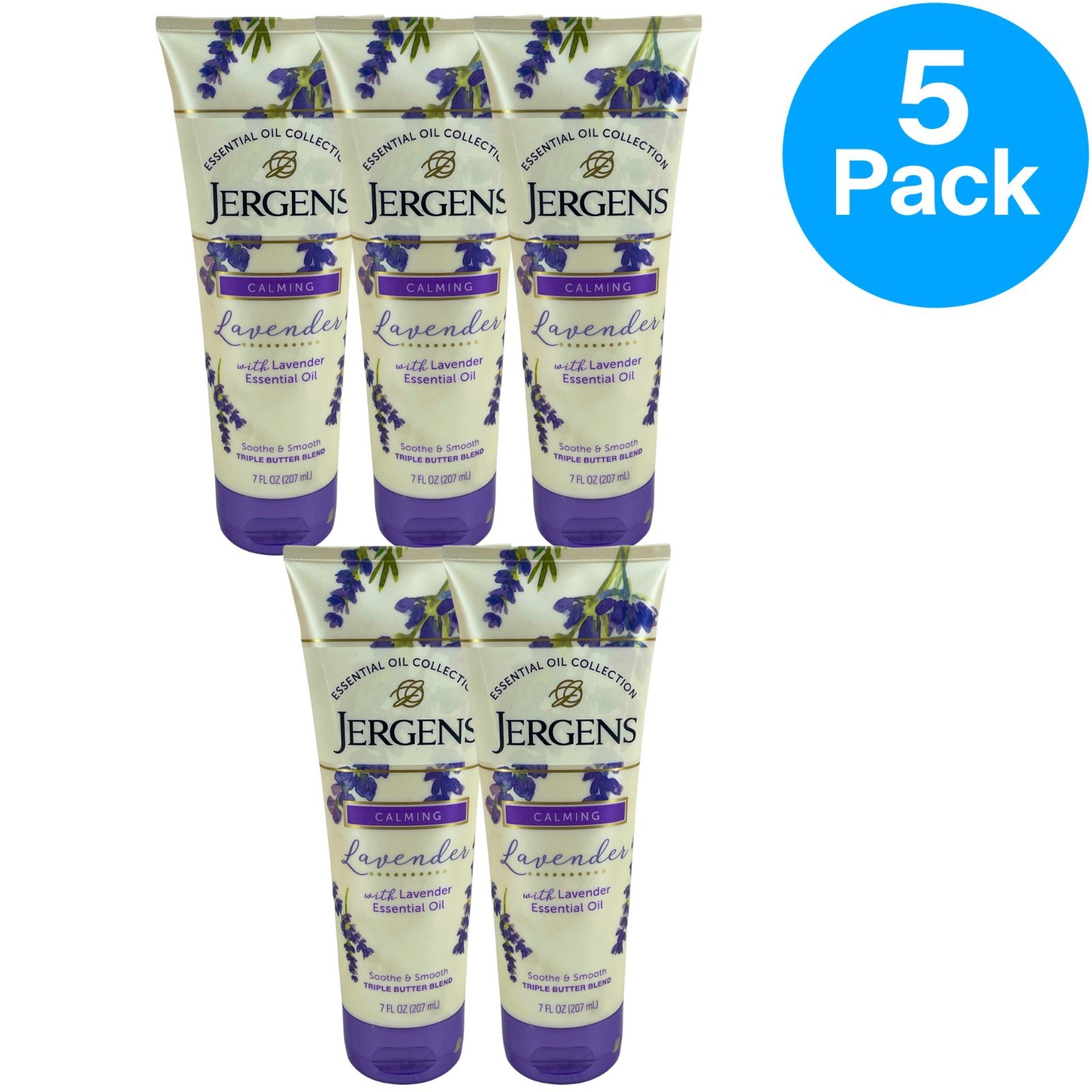 Jergens Calming Lavender Body Butter Essential Oil Collection 7oz 5 Pack New