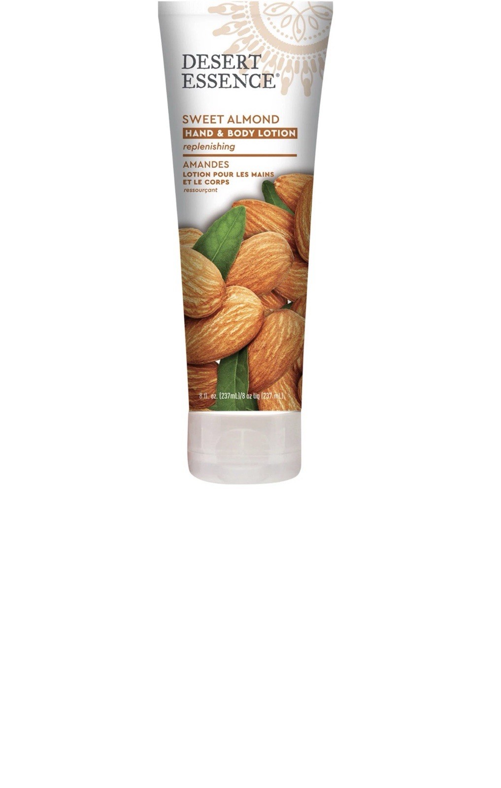 Desert Essence Hand and Body Lotion, Sweet Almond, 8 Fl Oz (Pack of 1), White