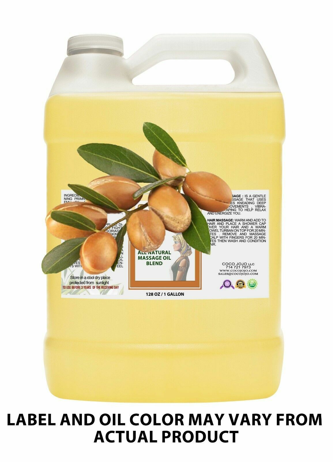 8 oz – 1 Gallon BLEND Pure MOROCCAN ARGAN Cold Pressed & other pure oils