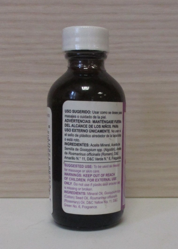 De La Cruz Arellanes Oil Blend for Dry Skin Massage Oil with Rosemary 2 fl Oz