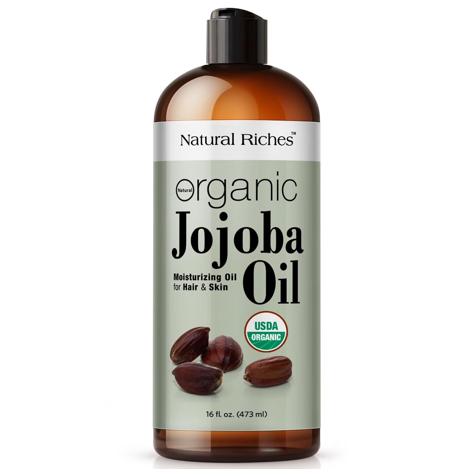 Organic Jojoba Oil, Pure 16 oz | Moisturizing Oil for Face, Hair, Skin & Nail…