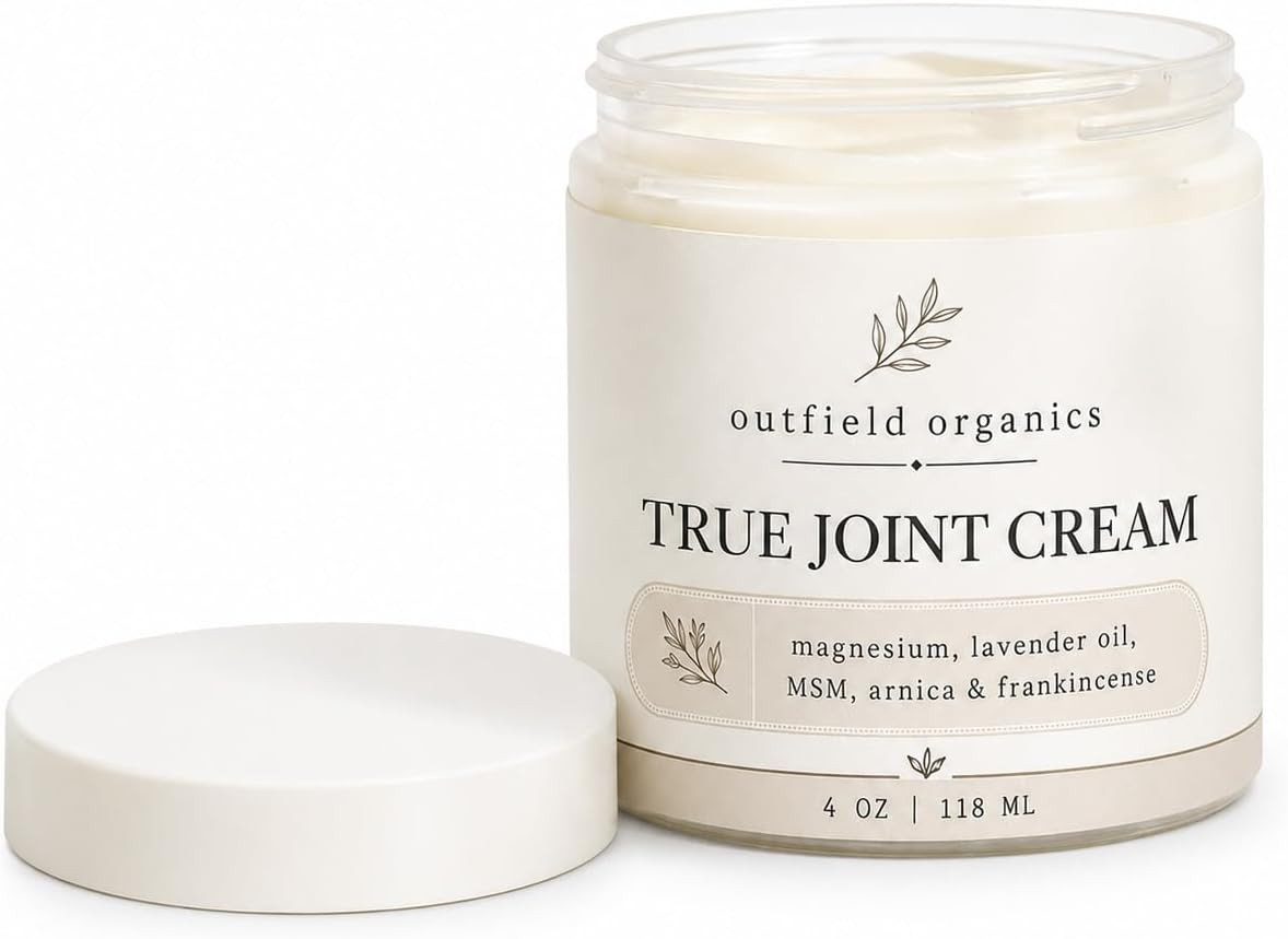 Outfield Organics True Joint Cream, Magnesium MSM Topical Moisturizer with Laven