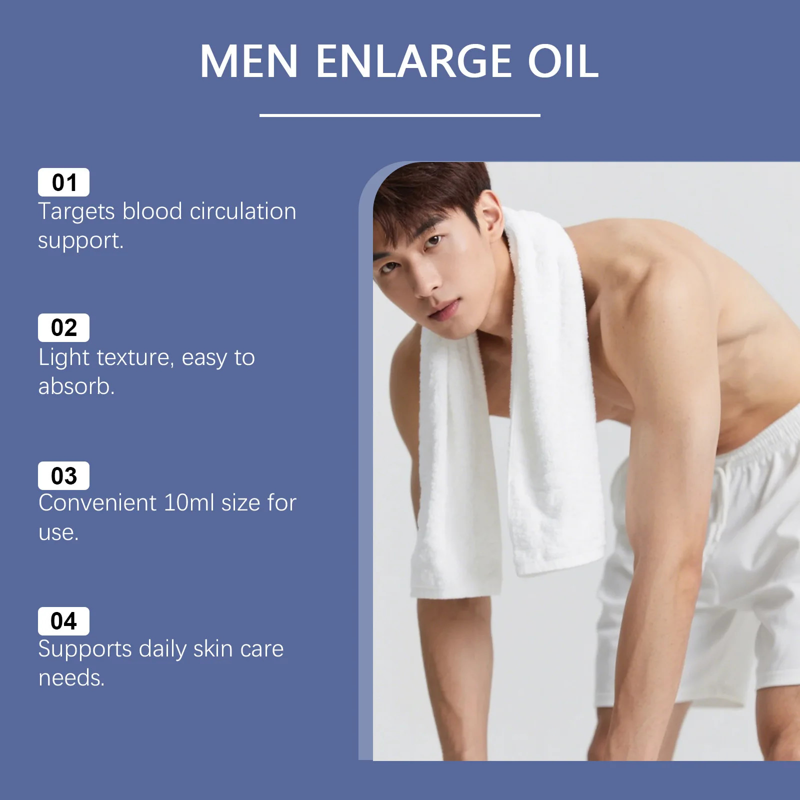 Men’s Enlarge Oil Gentle Formula Nourishing Body Daily Massage Oil Private Care