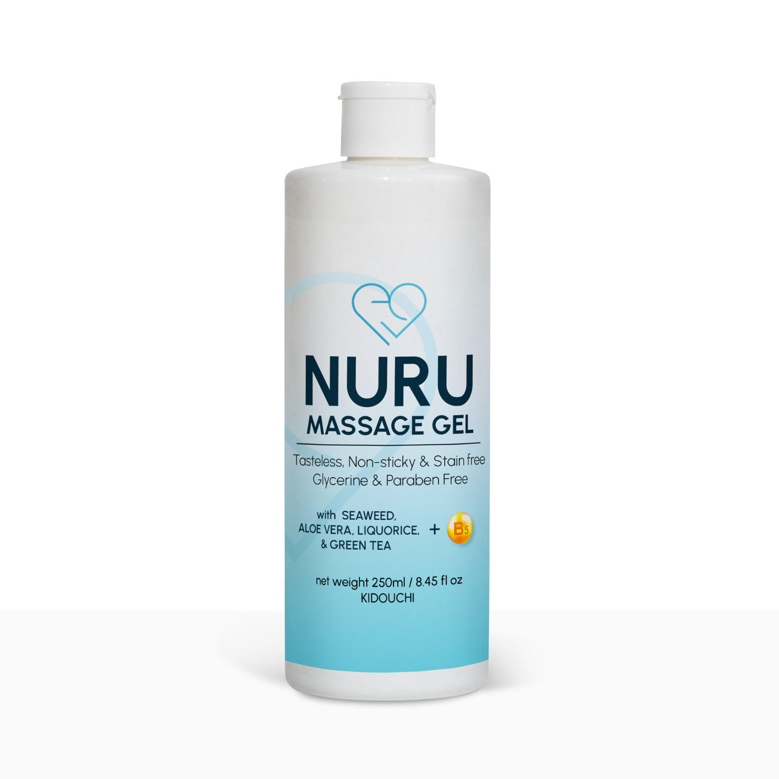 Nuru Massage Gel 8.45 oz with Aloe Vera, Seaweed, Liquorice, Green Tea & B5