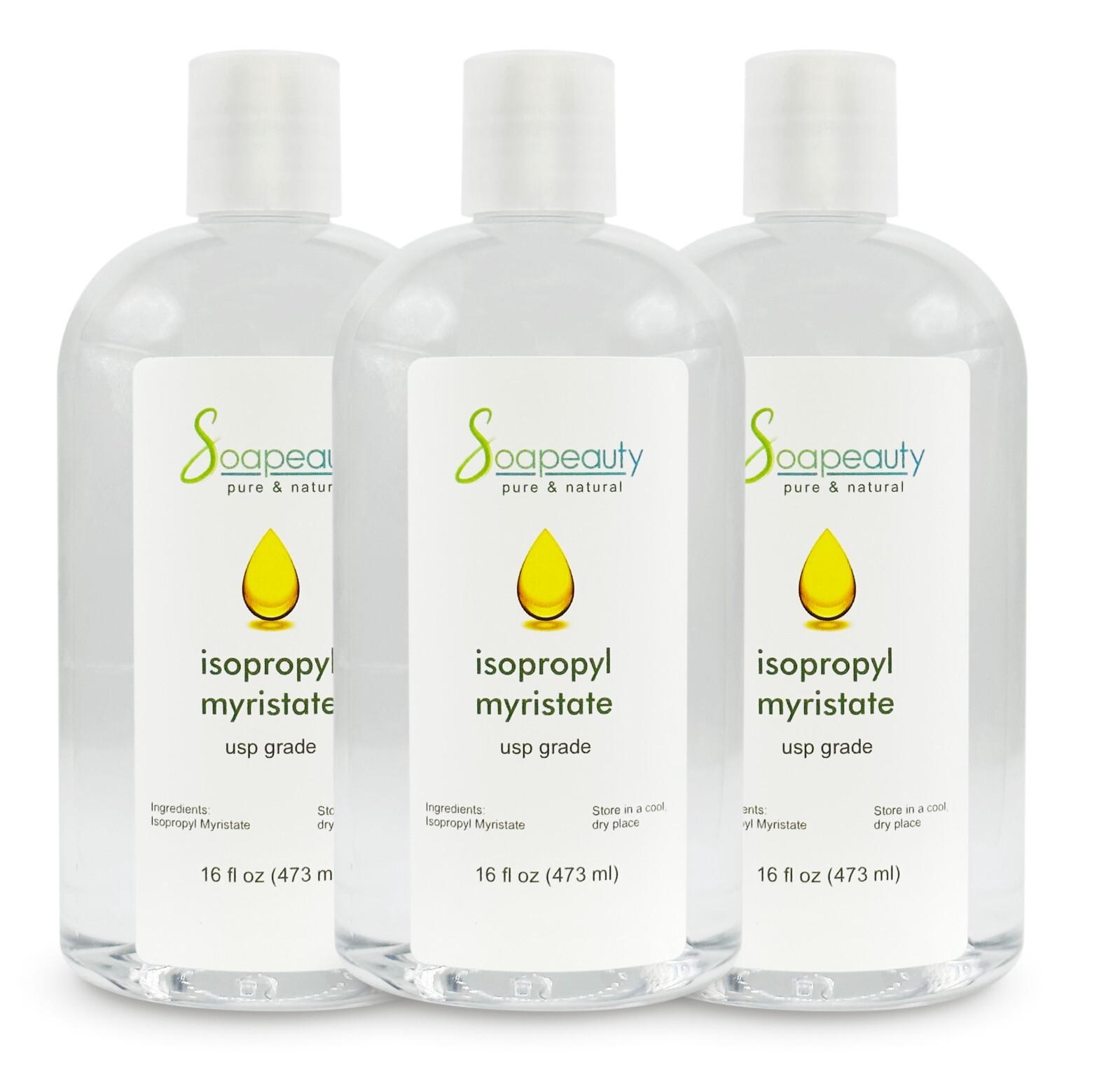 ISOPROPYL MYRISTATE IPM Natural Surfactant USP Grade 48 OZ(3 X 16 OZ)