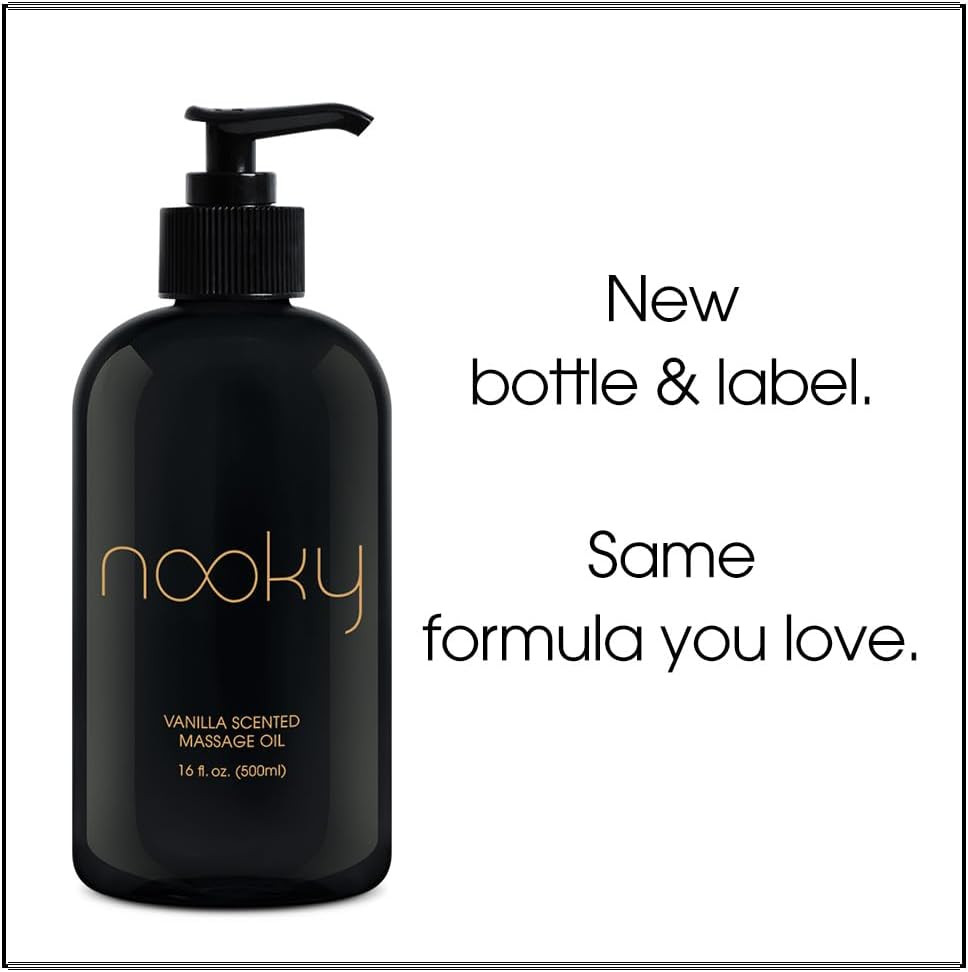 Nooky Vanilla Massage Oil with Fractionated Coconut Oil.16 Ounce