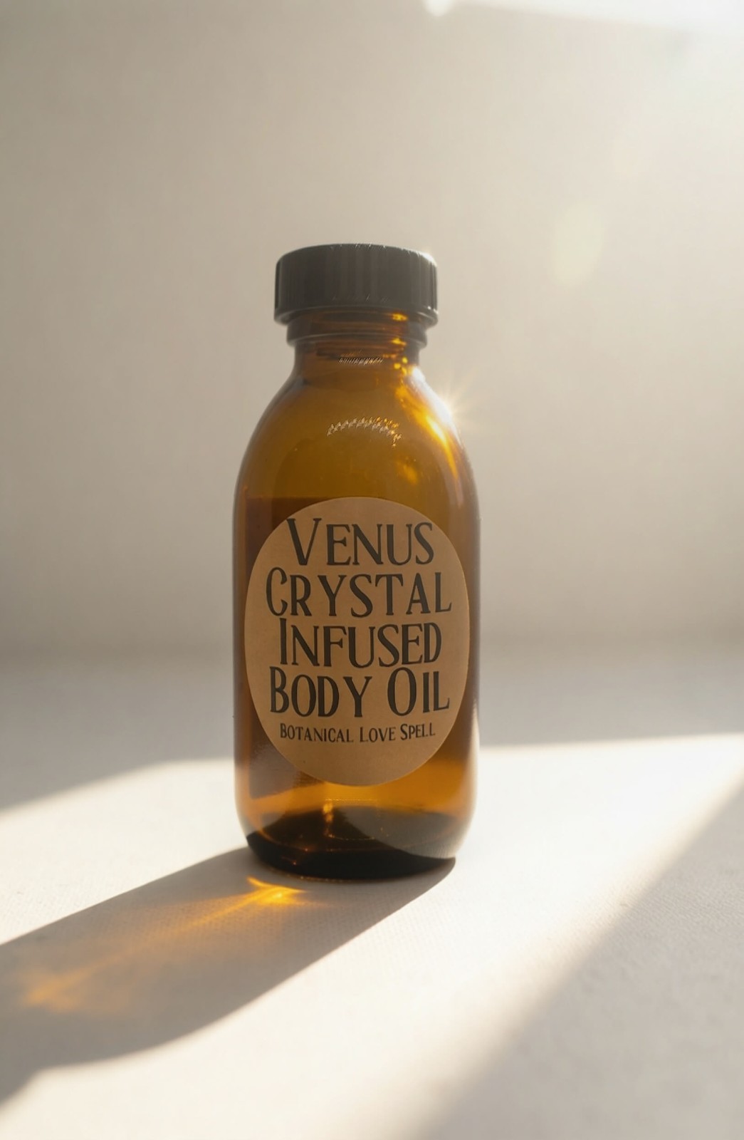 Venus Crystal Infused Body Oil – Botanical Love Spell Ritual Custom Scent