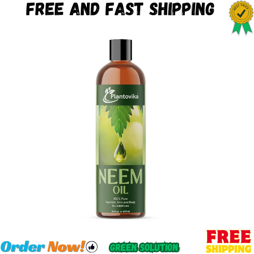 Neem Oil 16 Fl Oz Pack of 1 Plantovika Pure Cold Pressed Natural Concentrate