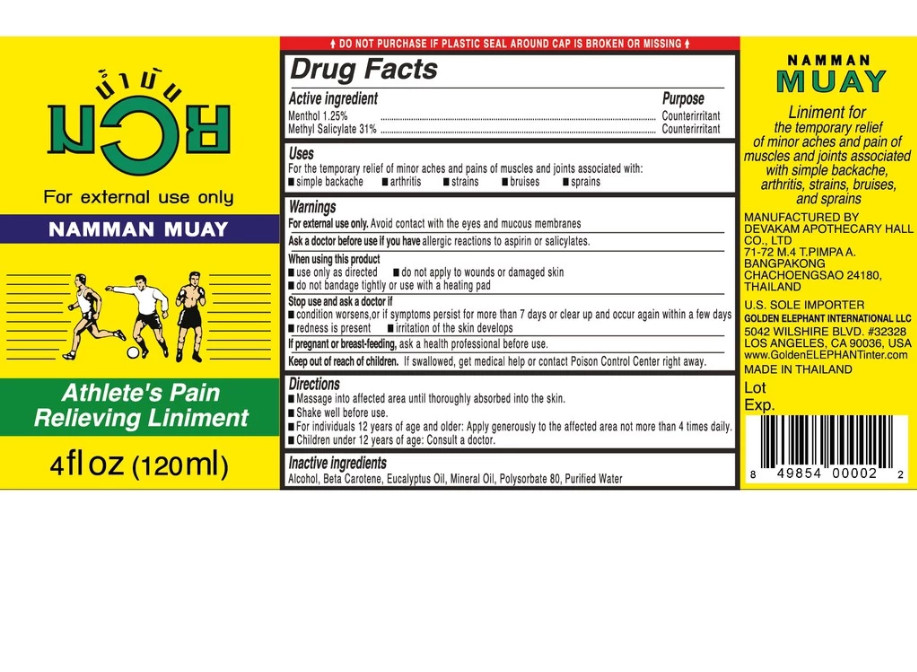 Namman Muay Thai boxing Liniment Sport Athlete Massage Oil