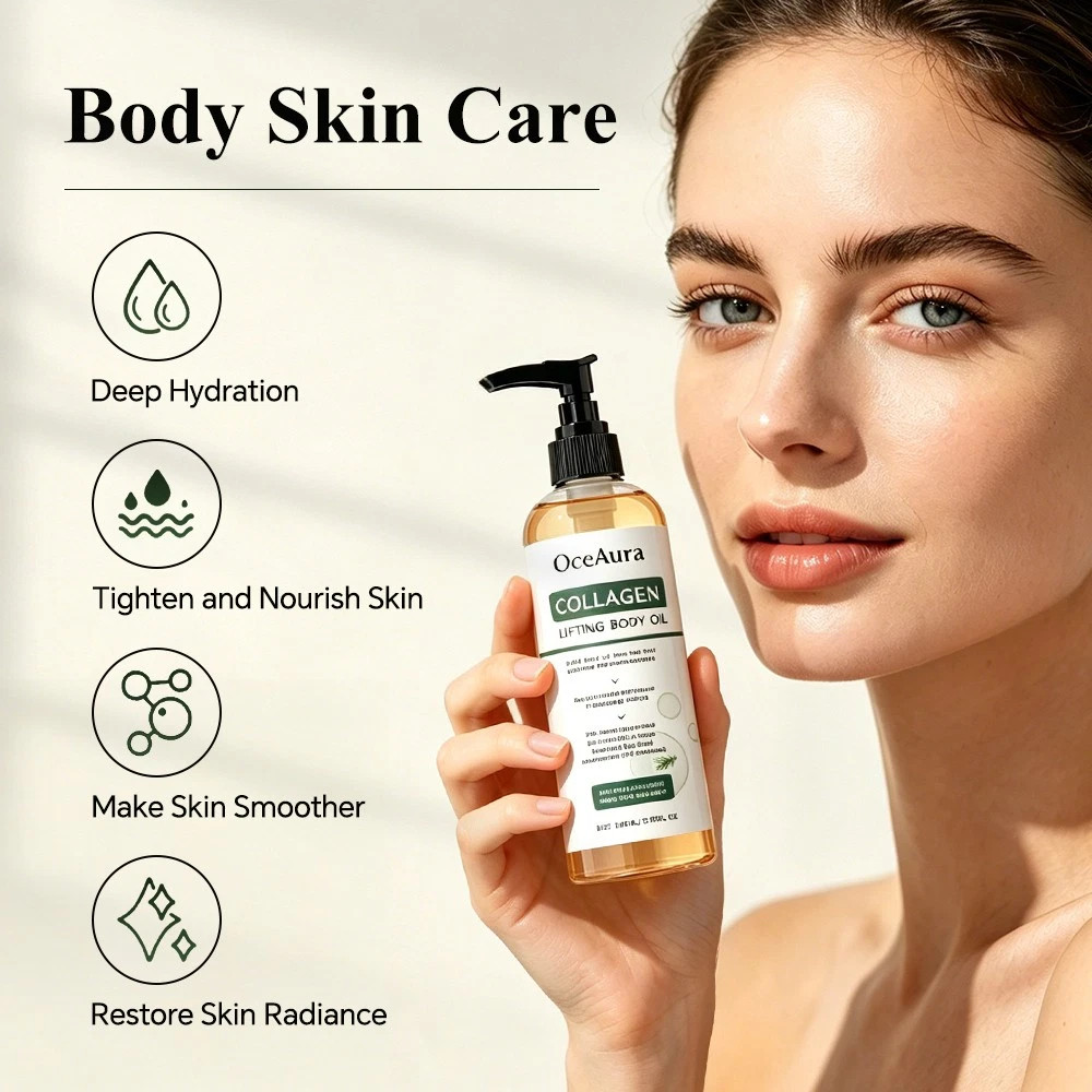 1-5X Collagen Lifting Body Oil Firming Anti Aging Wrinkles Scars & Stretch Mark
